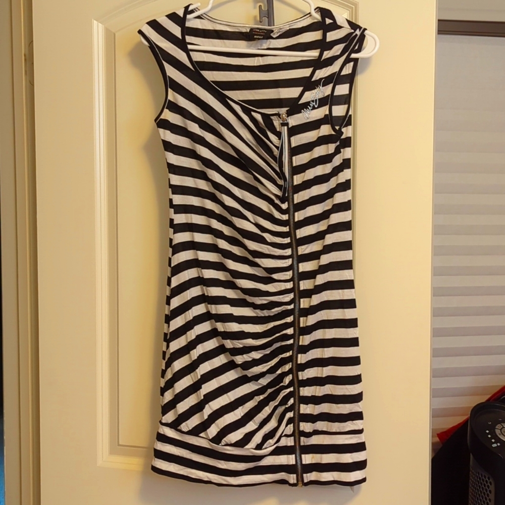 Miss Sixty Black and White stripe Dress